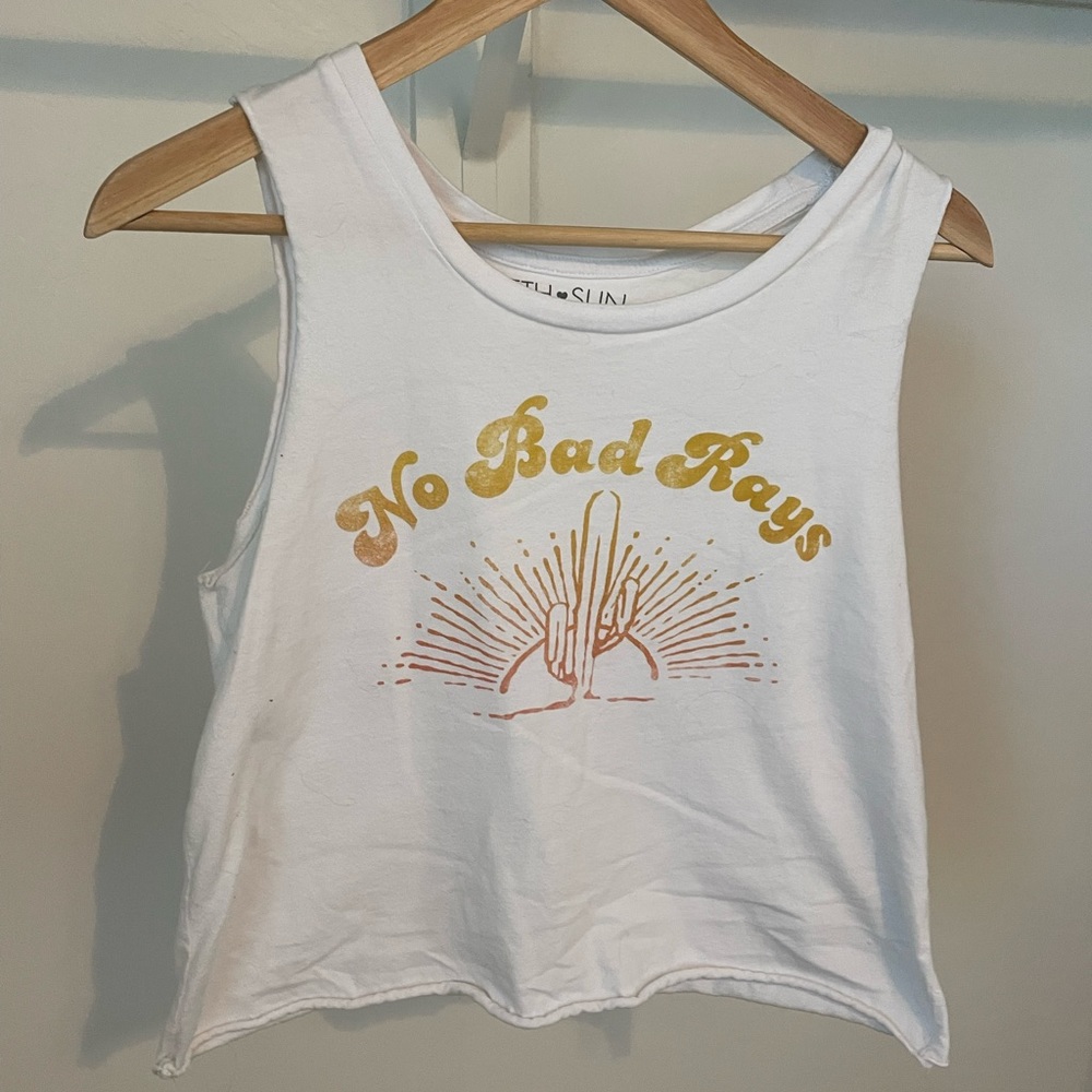 No Bad Rays crop tank top
